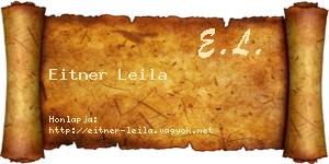 Eitner Leila névjegykártya